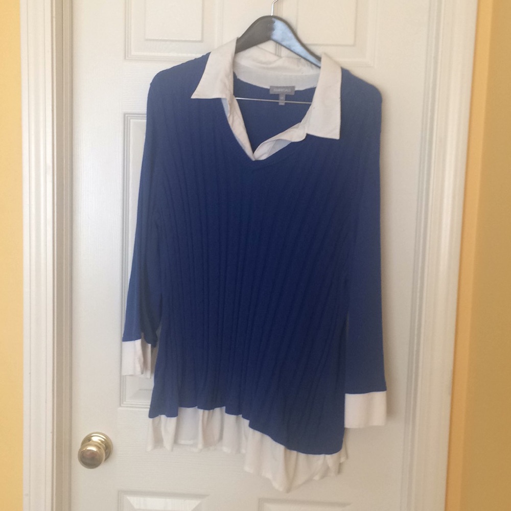 Plus size top (one piece layered look)